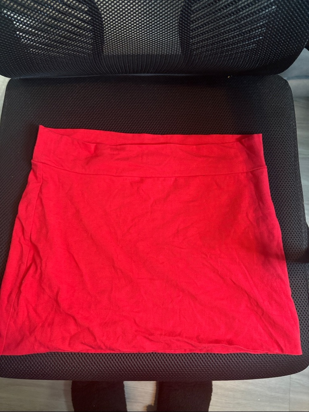 Fashion Nova Red Knit Mini Skirt